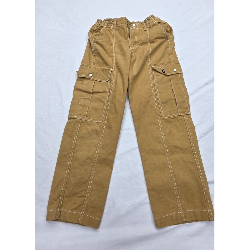 Vans Women's Mustard Yellow Utilility Cargo Pants Elastic Waist Size‎ Small